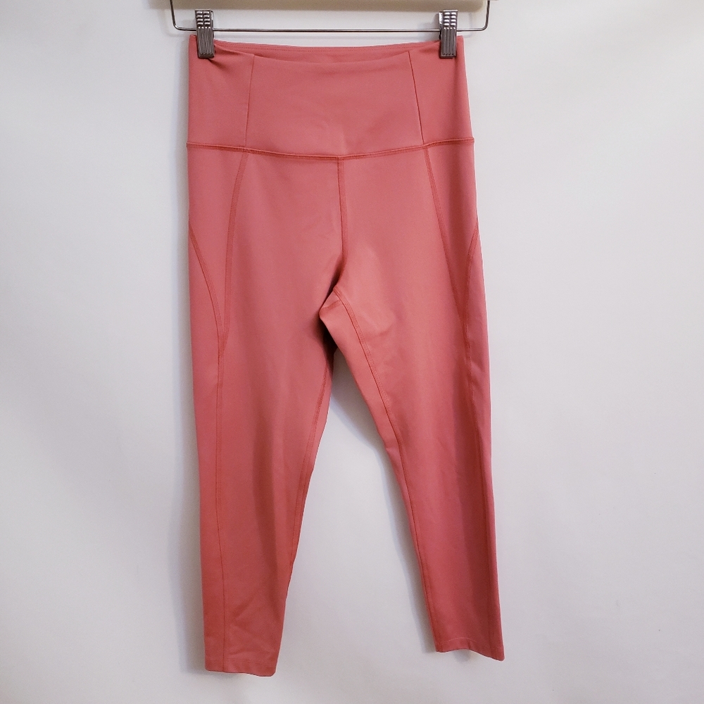 Girlfriend Collective Compressive High Rise 3/4" Leggings, Clay Color, Size S